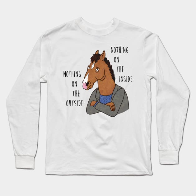 Nothing on the outside, nothing on the inside. Long Sleeve T-Shirt by claudiamaestriny